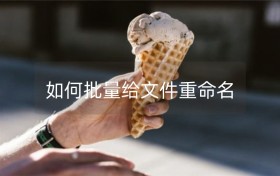 如何批量给文件重命名